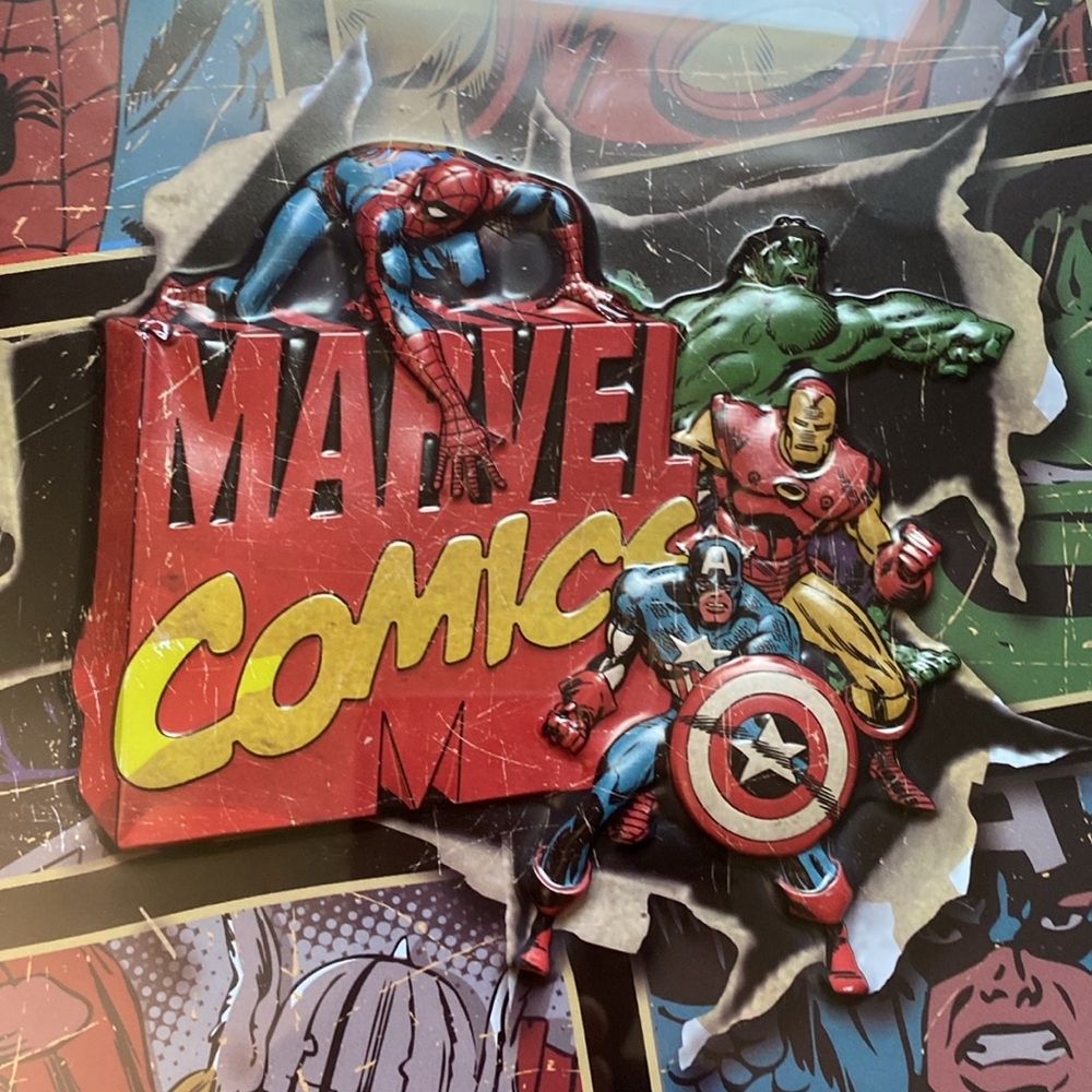Marvel Comics Framed Art- beautiful piece for any creative space!